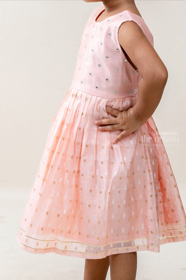 The Nesavu Frocks & Dresses Pretty Pink Cotton Comfy Sleeveless Collection For Baby Girls psr silks Nesavu