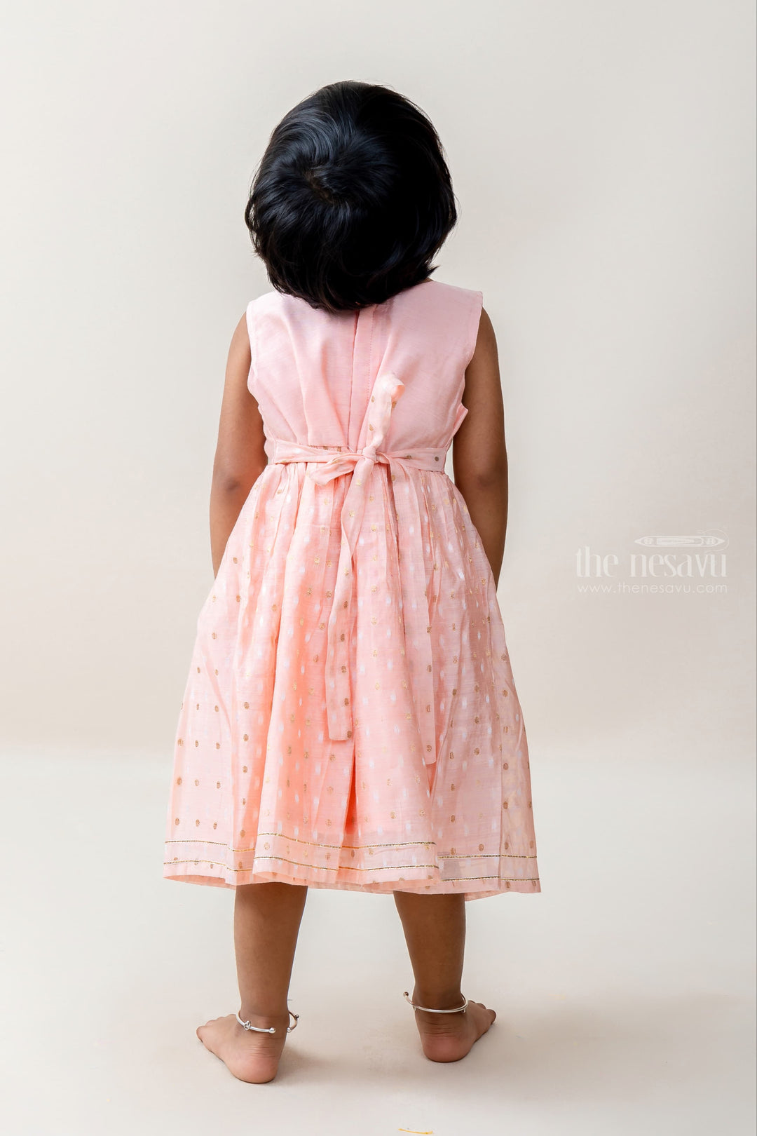 The Nesavu Frocks & Dresses Pretty Pink Cotton Comfy Sleeveless Collection For Baby Girls psr silks Nesavu