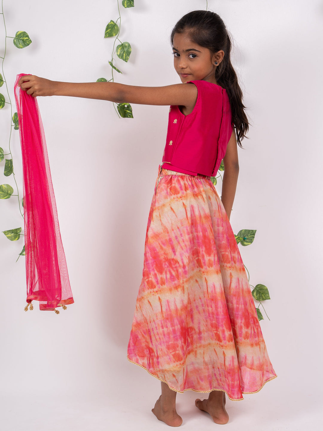 The Nesavu Lehenga & Ghagra Red Pattu Lehenga With Embroidery Crop Top And Skirt psr silks Nesavu