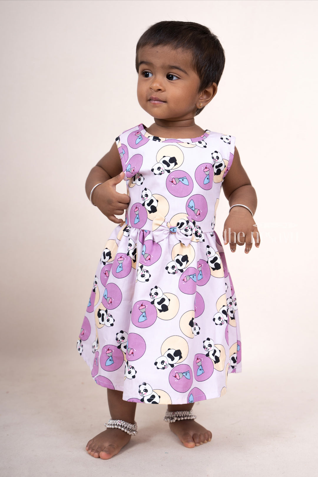 The Nesavu Baby Frock / Jhabla Smart Soft Cotton Sleeveless Play Wear Frock For New Born Infant psr silks Nesavu 14 (6M) / Purple BFJ317B