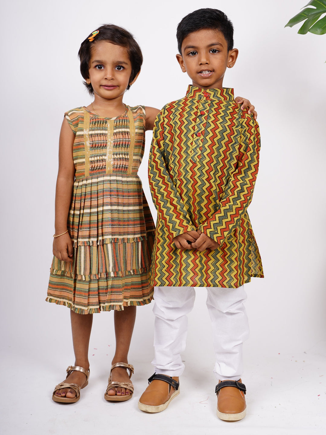 The Nesavu Frocks & Dresses Soft Cotton Striped Casual Play Wear For Baby Girls psr silks Nesavu