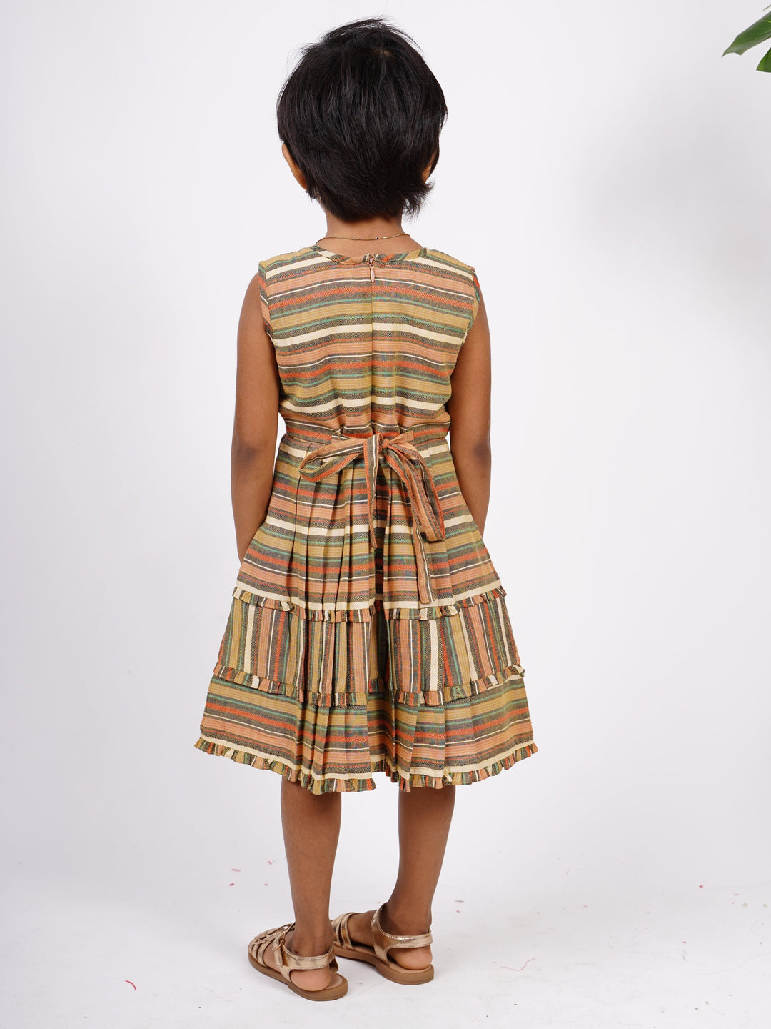 The Nesavu Frocks & Dresses Soft Cotton Striped Casual Play Wear For Baby Girls psr silks Nesavu